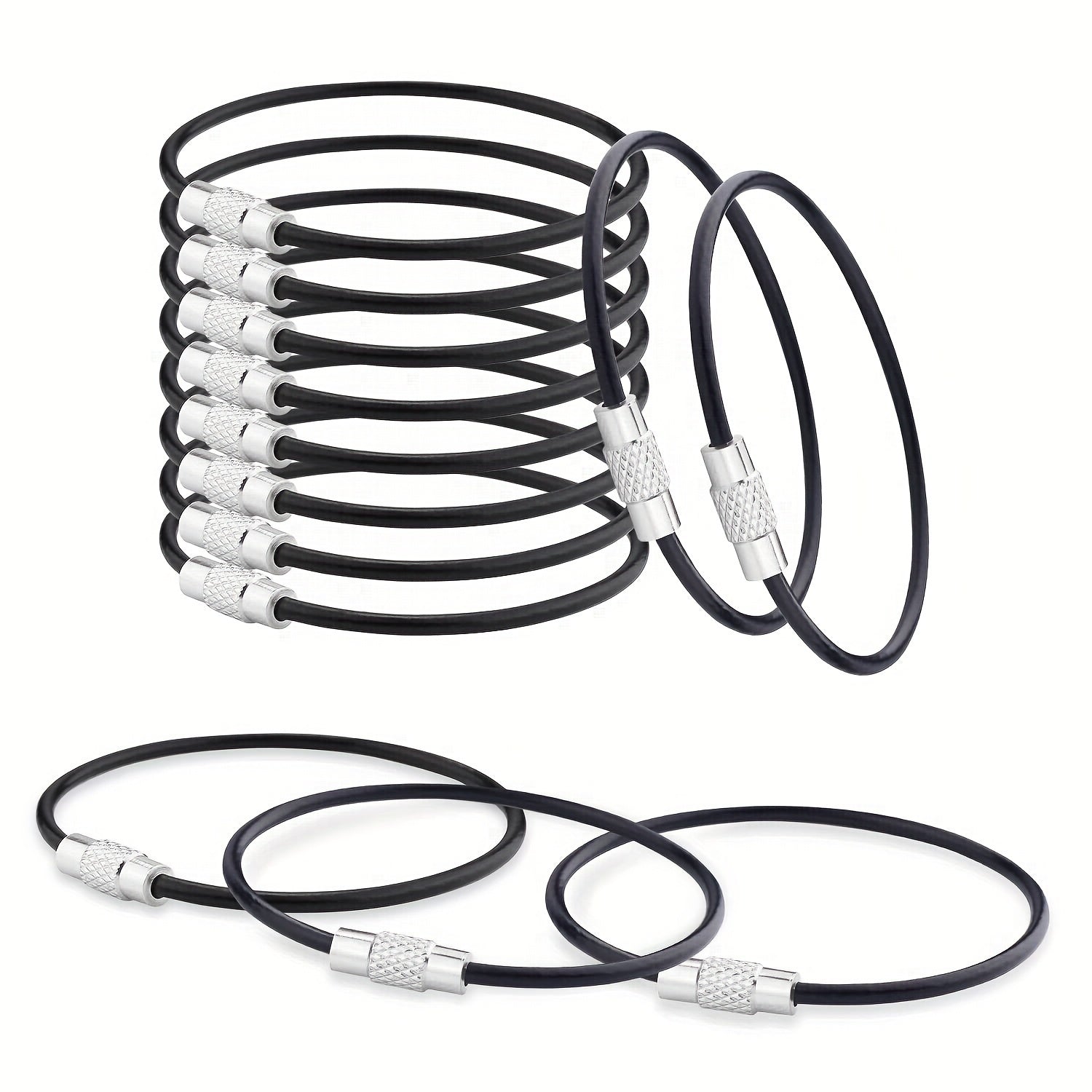 Steel Cable Keychains Set – Durable Keychains for Travel and Outdoor Activities