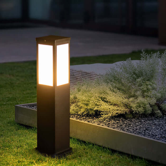Modern Outdoor Lantern - Square LED Garden Lamp