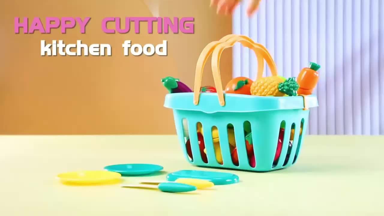 Educational Cutting Set with Food, Fruit and Vegetables – Perfect for Early Learning and Role Play