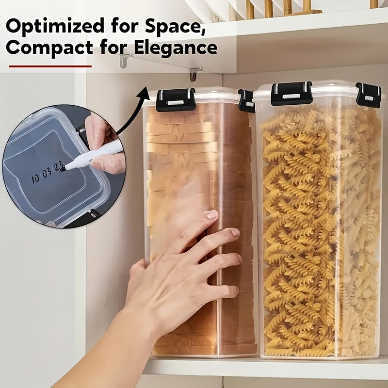 Transparent Bread Box with Airtight Lid - Freshness Preservation and Slicing Guide