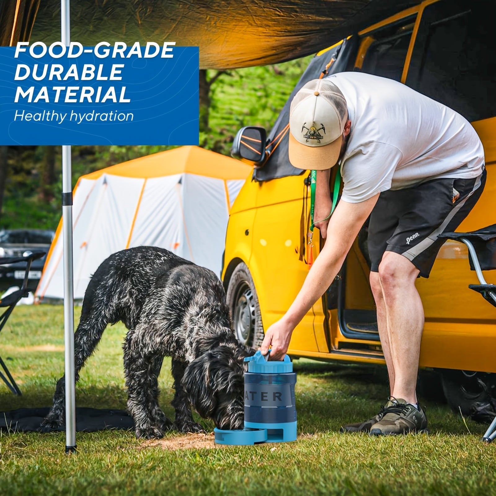 Large Capacity 74oz Dog Water Bottle – Portable Bowl for Outdoor Adventures