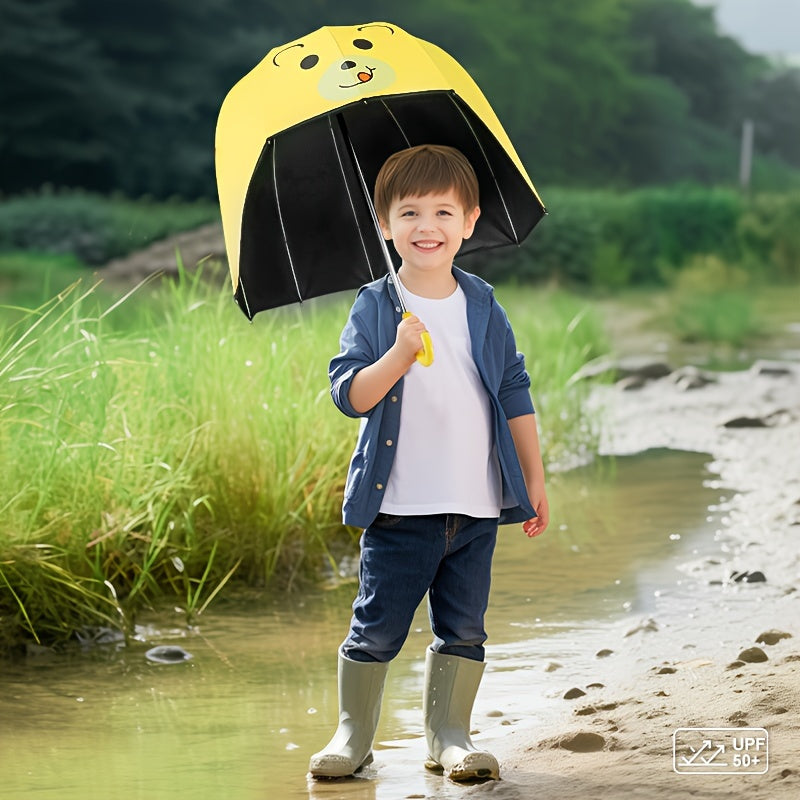 Cute Bear Umbrella for Children – Manual Opening with Sun and Rain Protection