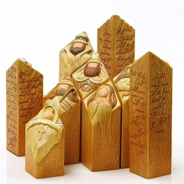 Nativity Column Statues - Heavenly - Decorative - For Christmas