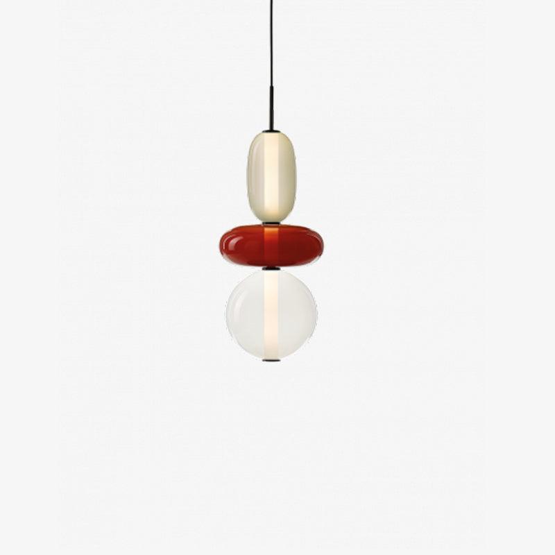 Modern Pendant Light with Coloured Glass