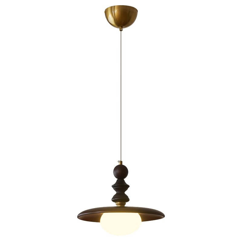 Pendant Light with Wooden Accents