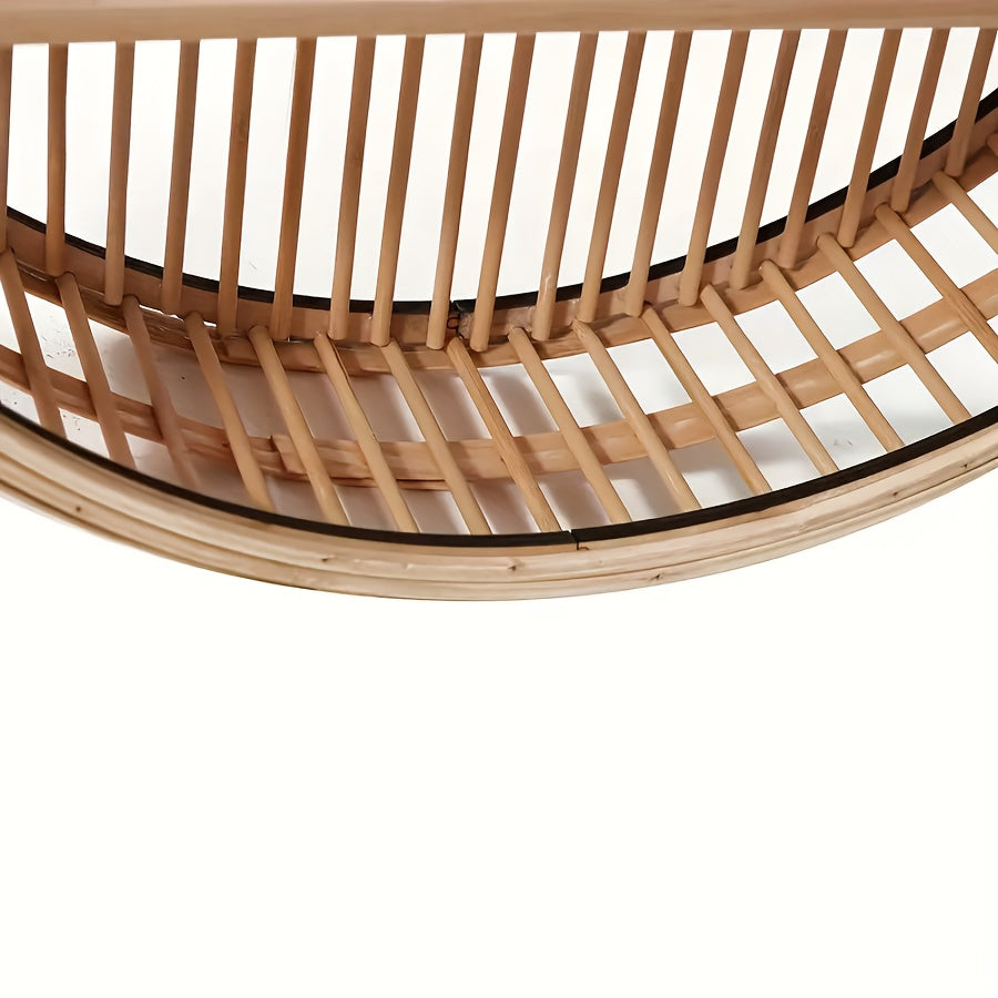 Handmade Bamboo Wall Shelf - Unique Round Design for Stylish Storage