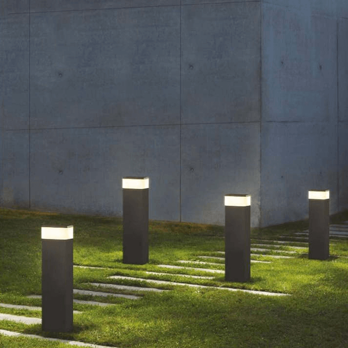 LED Outdoor Lamp - Rectangular Metal Design