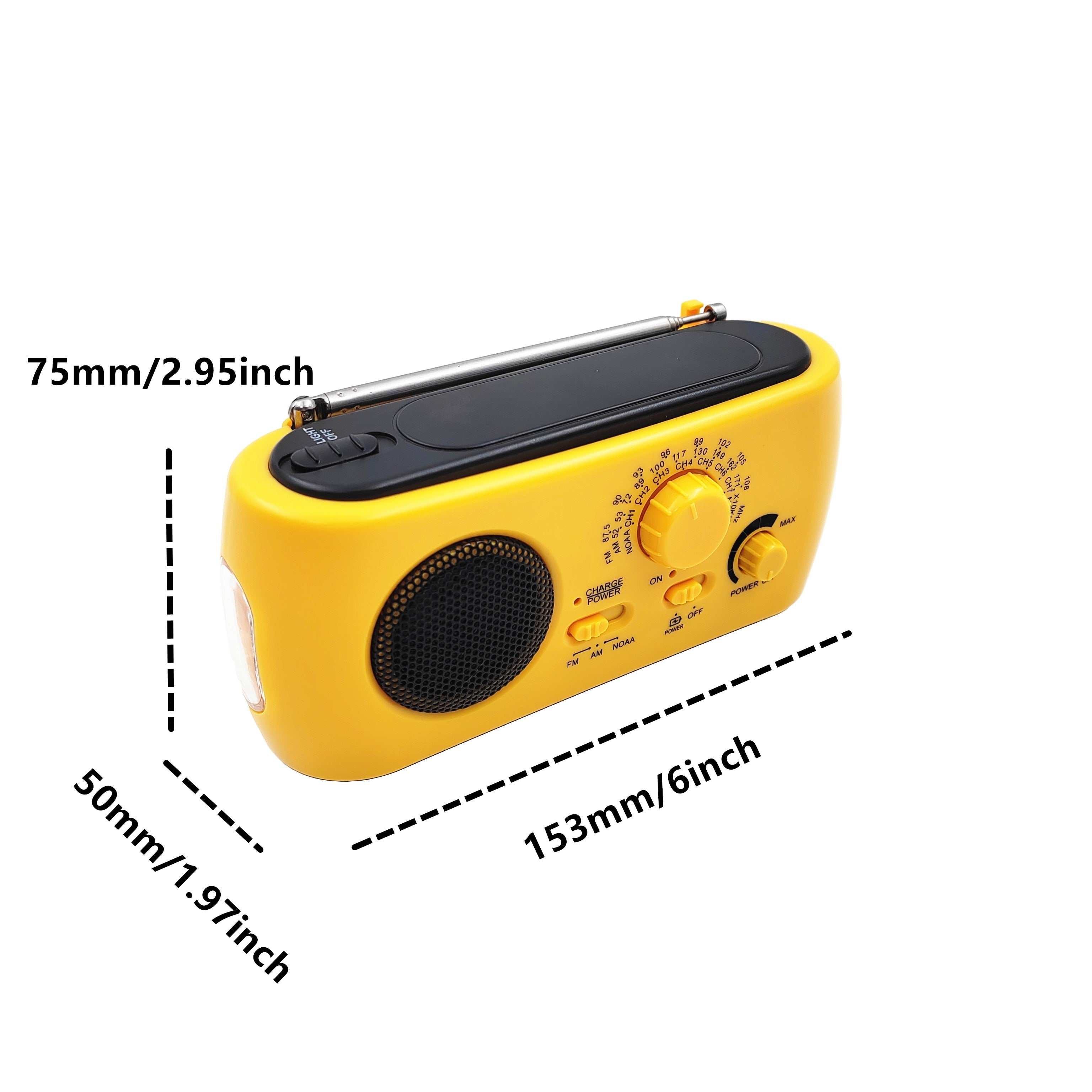 SurvivorTune Emergency Radio - Portable AM/FM Radio with Charger & Torch