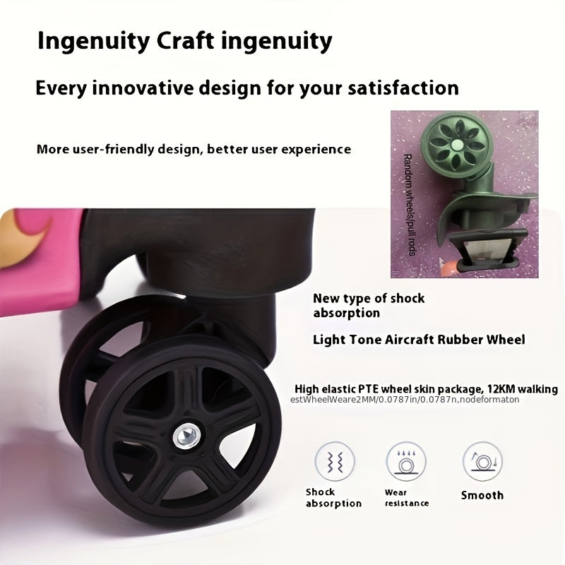 Cute Children's Suitcase with Duck Design – Ideal for Kids, 16.5 Inch with Silent Wheels