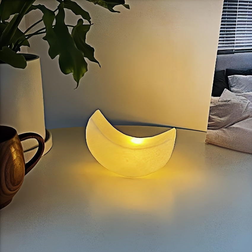 Art Deco Style Half Moon Night Light – Battery Operated with Switch