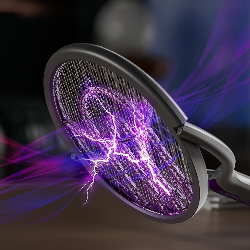 Foldable Electric Mosquito Zapper – Rechargeable with Extendable Handle