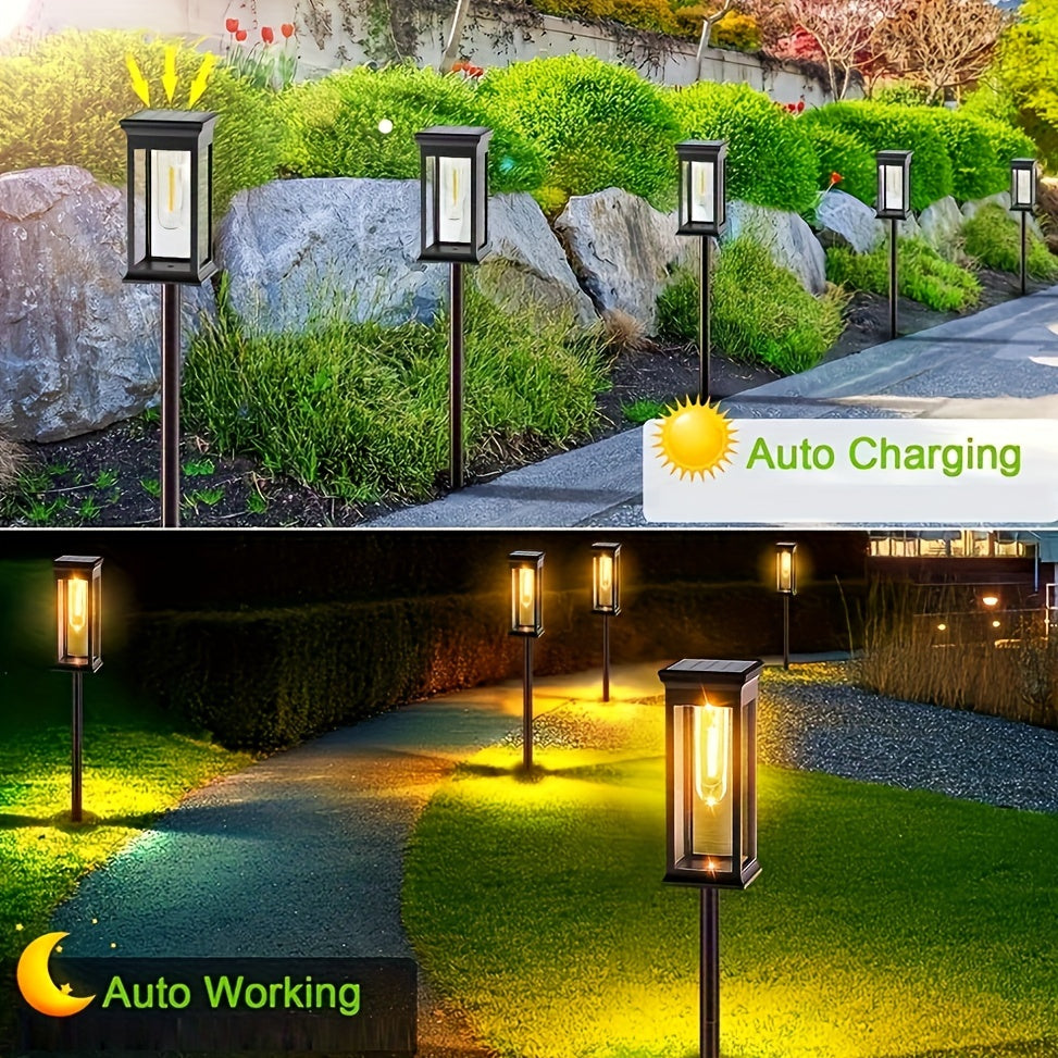 Set of 4 Solar Garden Lights – Durable and Bright for Gardens and Pathways