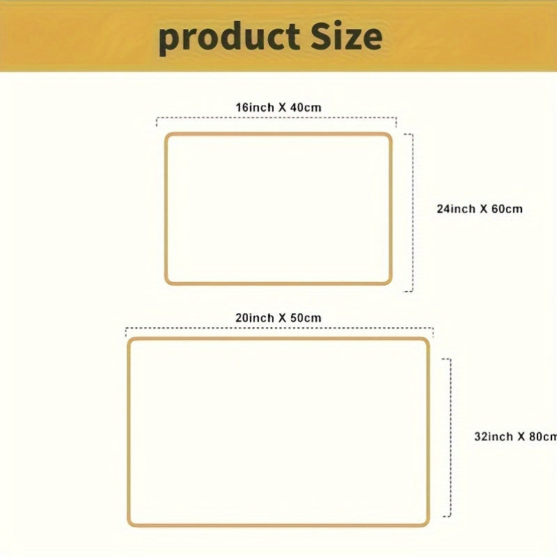 Abstract Geometric Bath Mat – Absorbent and Soft for Bathroom or Kitchen