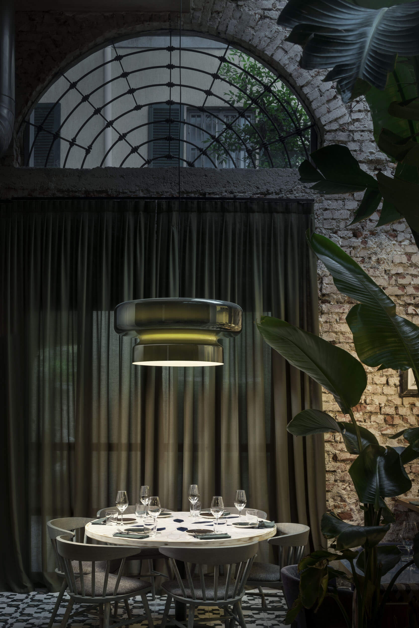 Bohemian Style Pendant Light - Glass & Metal LED