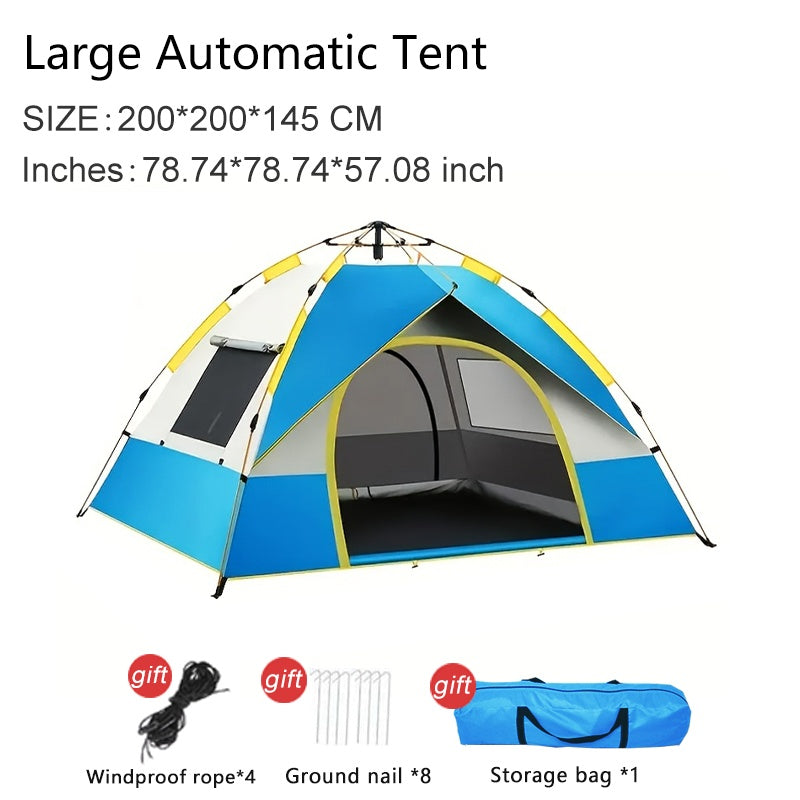 Quick Setup 4-Person Camping Tent – Breathable and Windproof Shelter