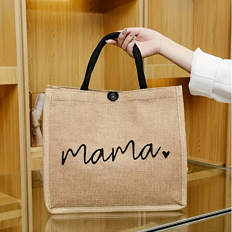 Stylish Jute Bag with Mum Print – Sustainable and Practical for Mother’s Day
