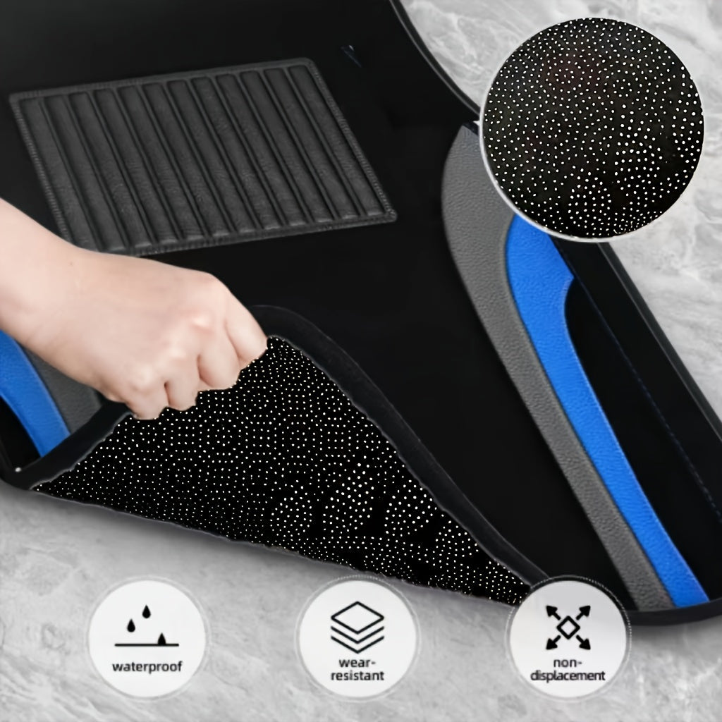 Modern Blue-Grey Car Mats – Durable and Stylish for Any Vehicle
