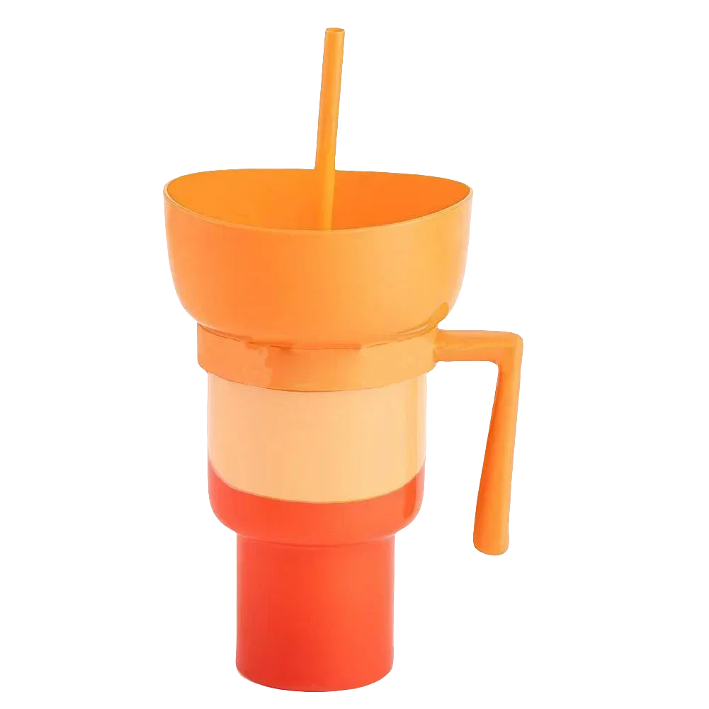 DualSip Luxe Snack & Beverage Cup | Spill-Proof 2-in-1 Cup for Busy Days and Family Outings