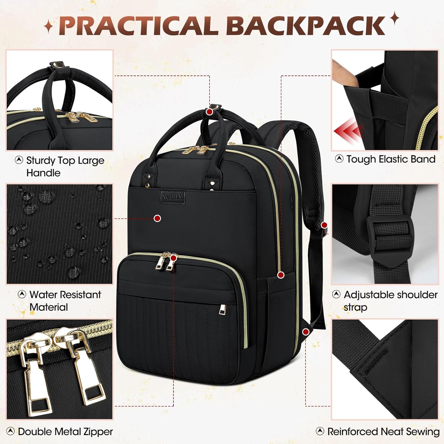 Water-Resistant Travel Laptop Backpack with Organised Compartments – Suitable for 15.6"
