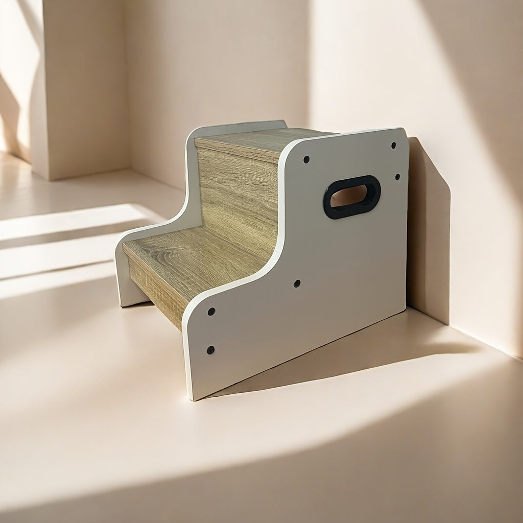 Rustic Wooden Stacking Stool - For Convenience and Safety