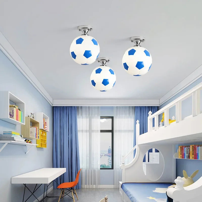 Playful Football Ceiling Light – GoalBright