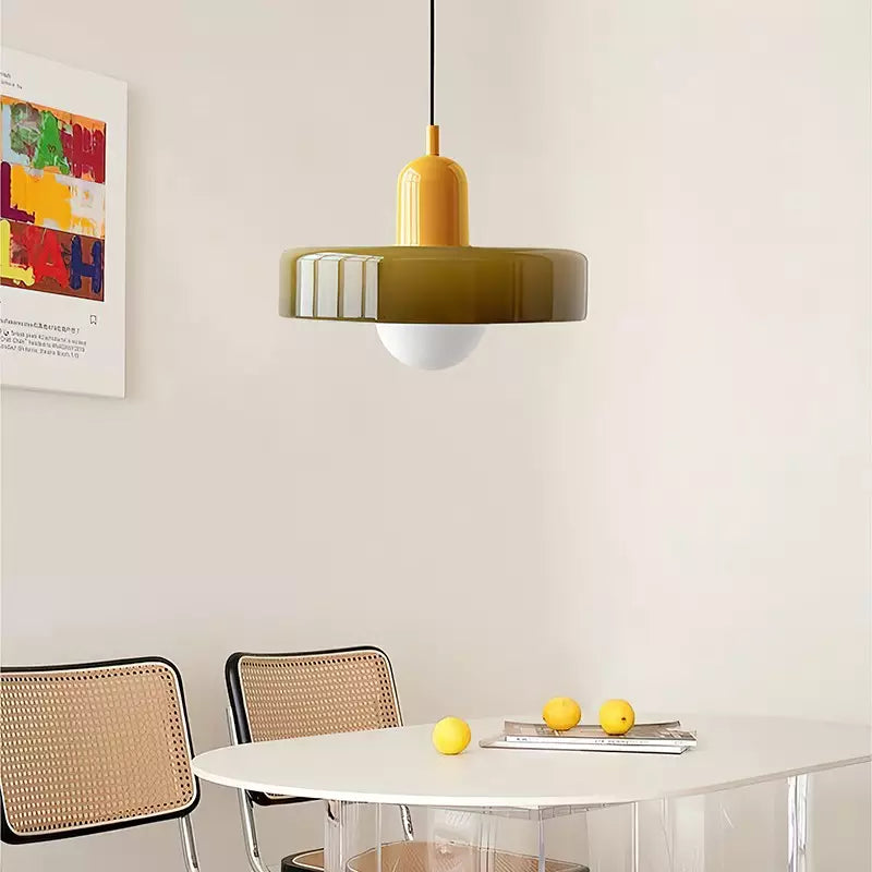Colourful Pendant Light in Bauhaus Style - StiloGlas