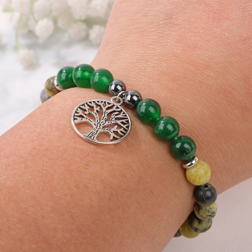 Natural Crystal Tree of Life Bracelet – Mila