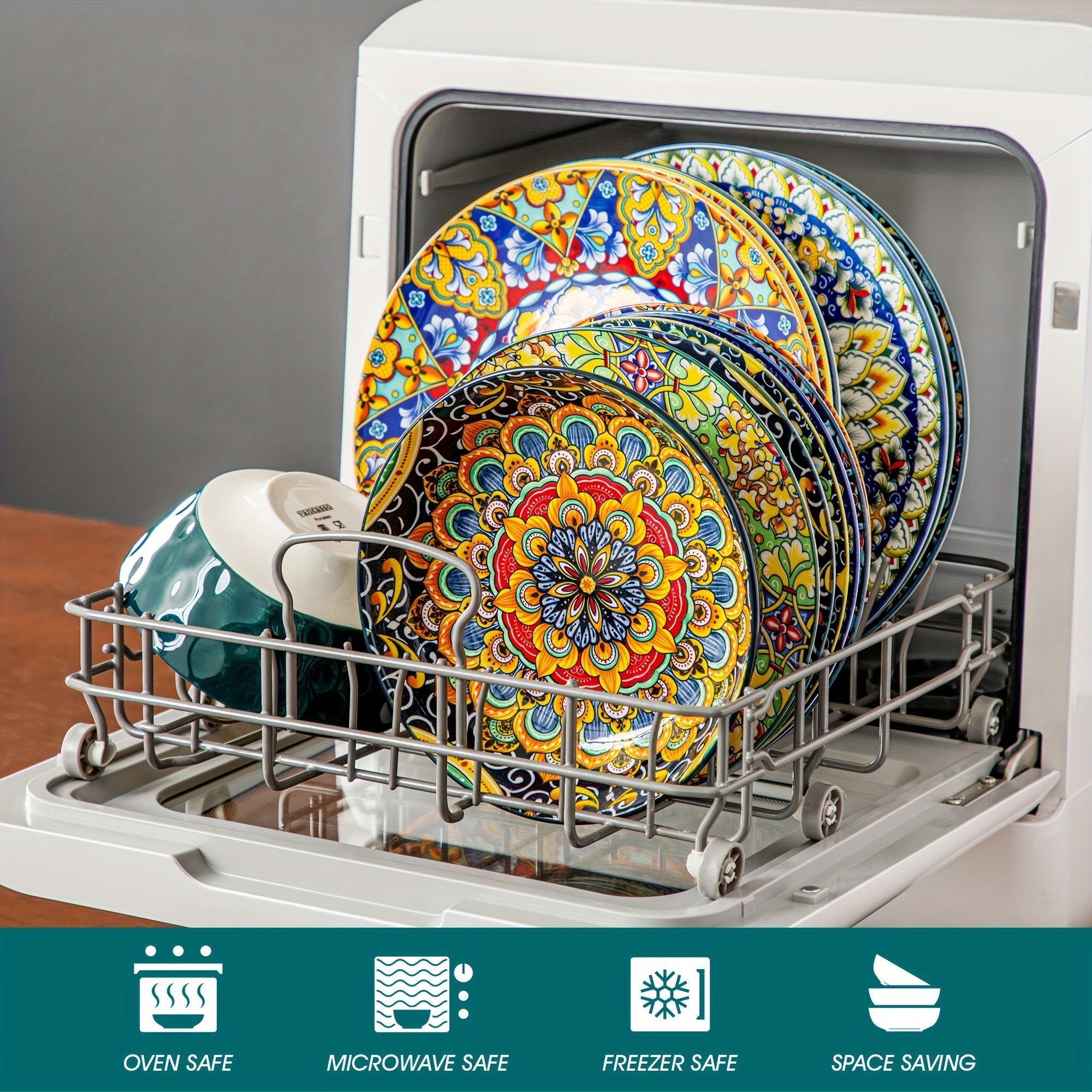 24-Piece Dinner Set – Stoneware in Bohemian Style