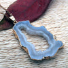 Natural Crystal Geode Pendant – Gaia