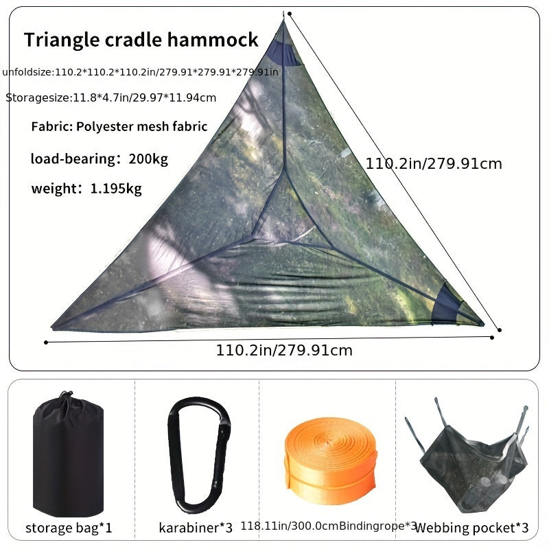 Outdoor Triangle Hammock – Spacious, Breathable and Sturdy for Camping