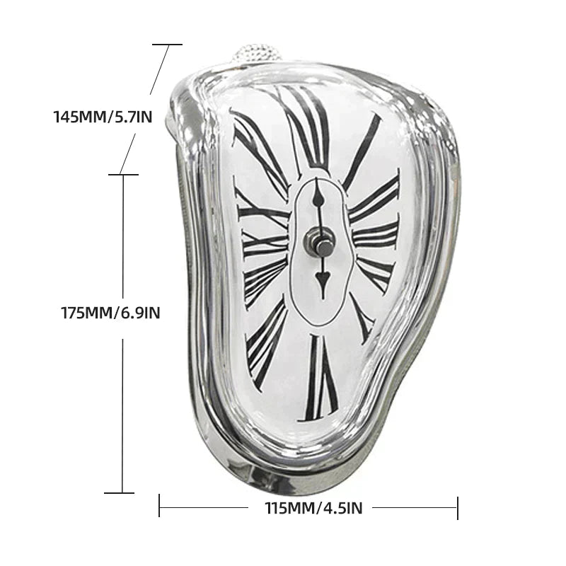 Melting Distorted Flowing Clock