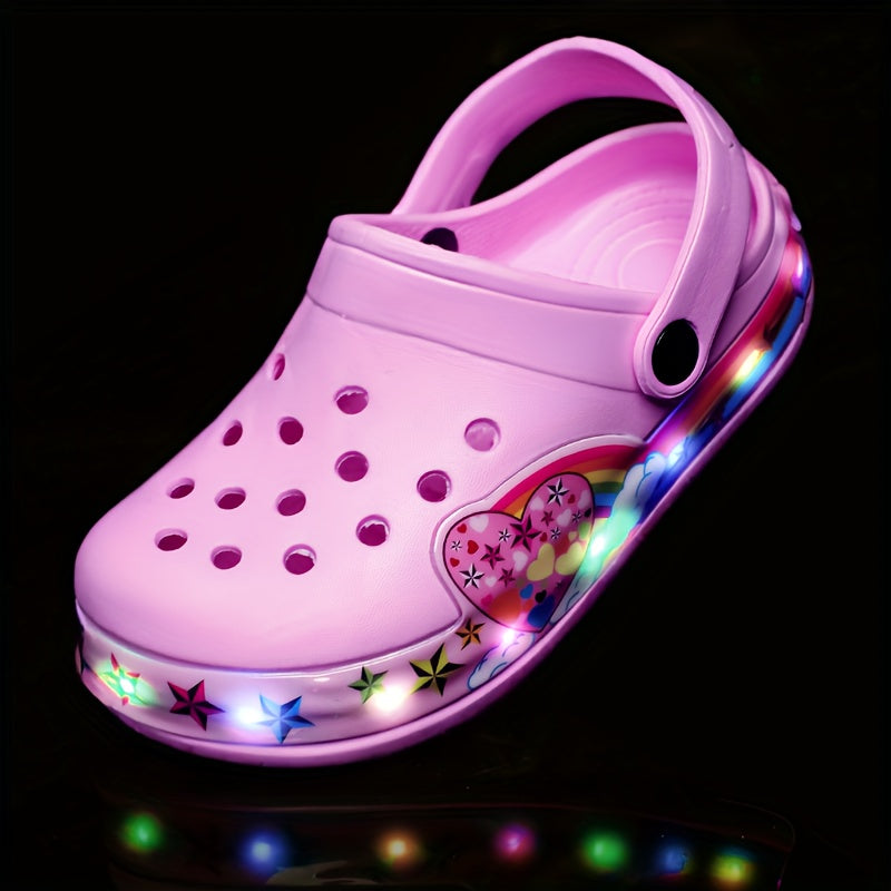Glow-in-the-Dark Children's Clogs – Breathable and Non-Slip Shoes
