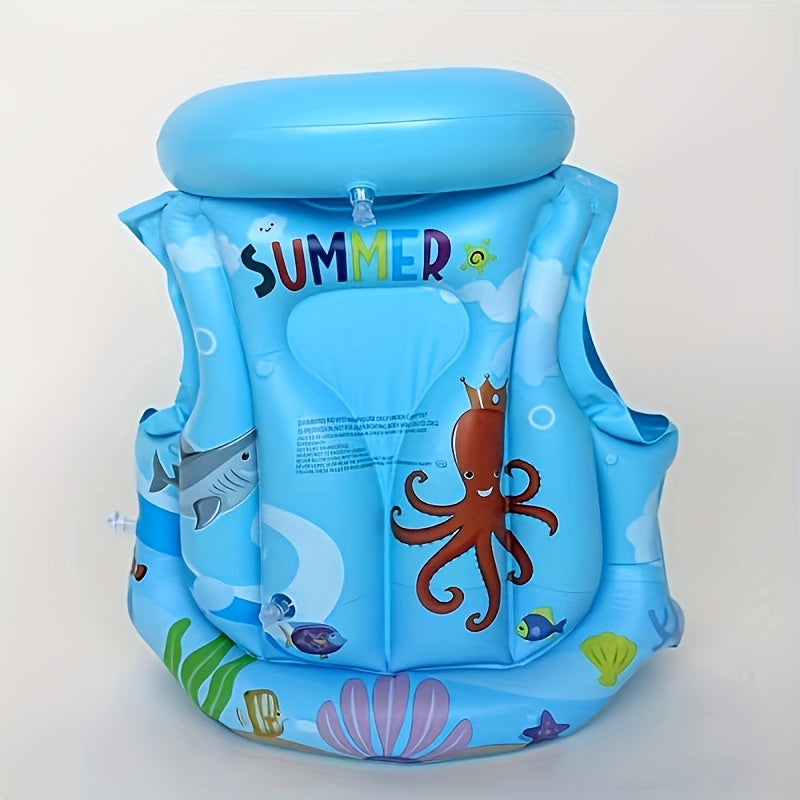 Children's Swim Vest with Shark Print – Comfortable & Safe for Water Fun