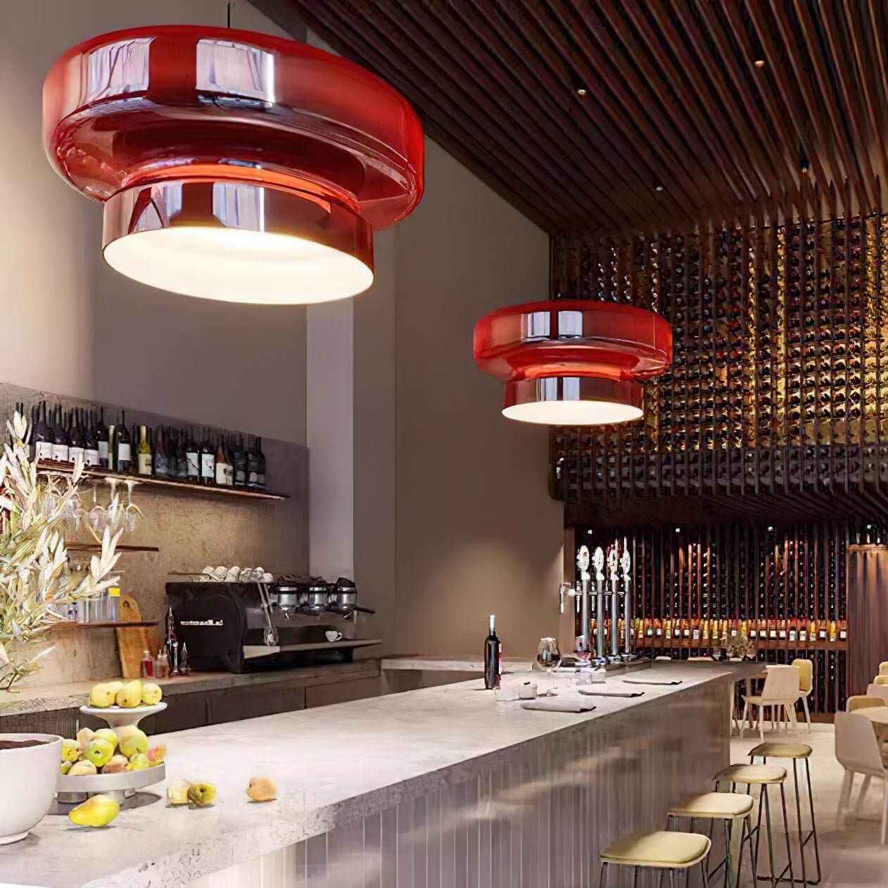 Bohemian Style Pendant Light - Glass & Metal LED