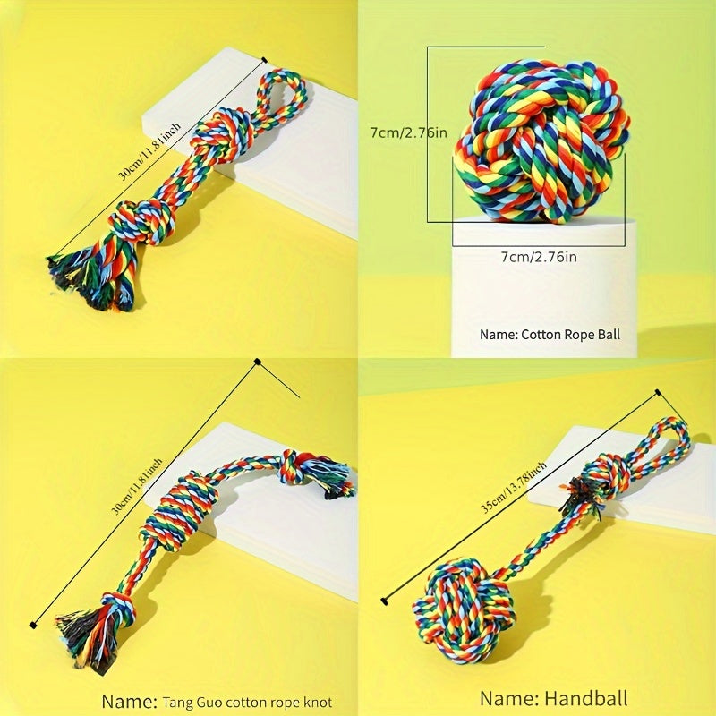 4-Piece Dog Toy Set – Ideal for Chewing, Biting, and Playtime