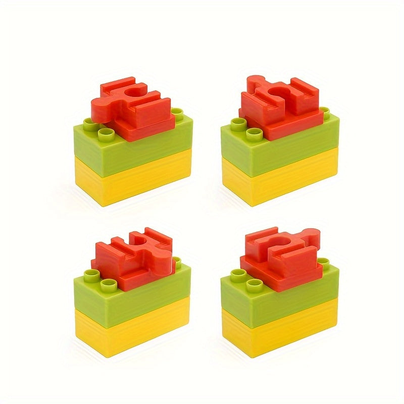 Set of 7-14 Colourful Wooden Track Adapters – Adjustable Connectors for Modelling