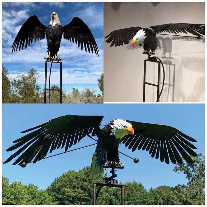 Metal Bird Wind Generator - Decorative Garden Ornaments