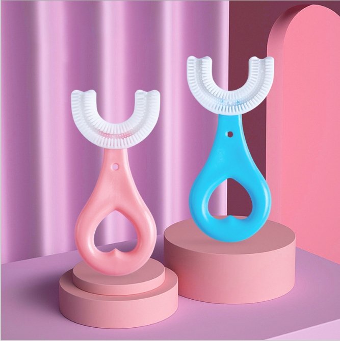 Children's Toothbrush with U-Shape – Gentle 360° Cleaning for All Ages
