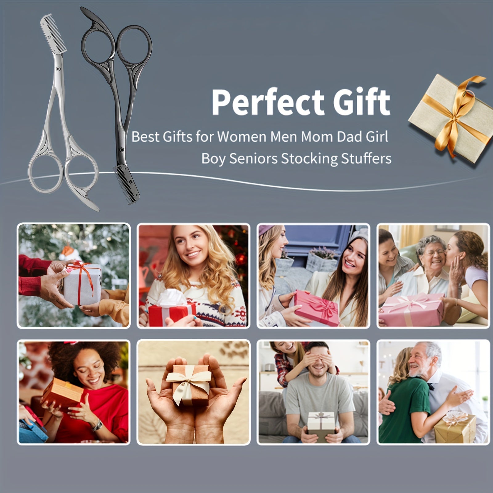 Precision Eyebrow Scissors with Comb – Hygienic and Effective