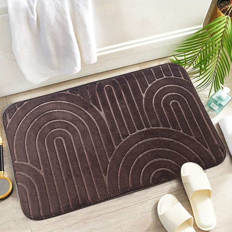 Geometric Non-Slip Bath Mat – Comfortable and Stylish for Your Bathroom