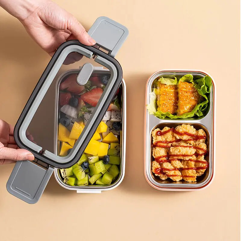 2-Tier Stainless Steel Bento Lunch Box - MealMate