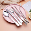 Portable Stainless Steel Cutlery Set - Travel Essential!