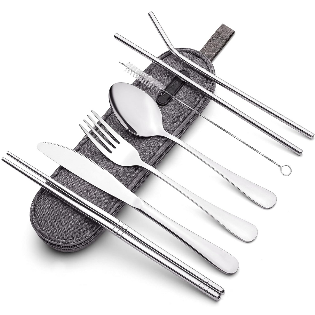 Portable Stainless Steel Cutlery Set - Travel Essential!