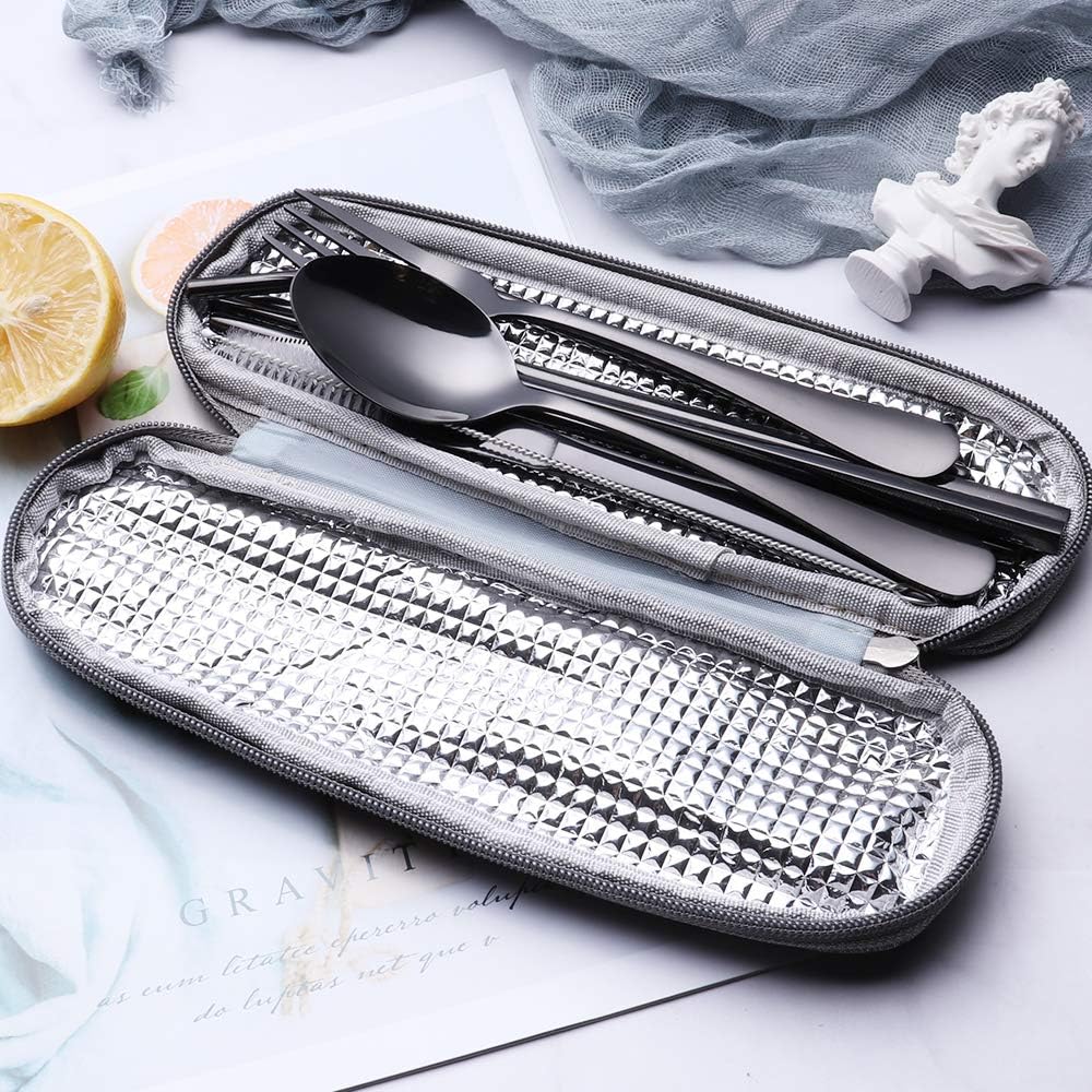 Portable Stainless Steel Cutlery Set - Travel Essential!