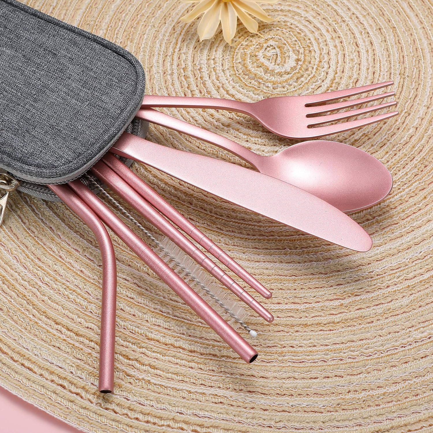 Portable Stainless Steel Cutlery Set - Travel Essential!