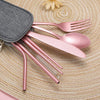 Portable Stainless Steel Cutlery Set - Travel Essential!