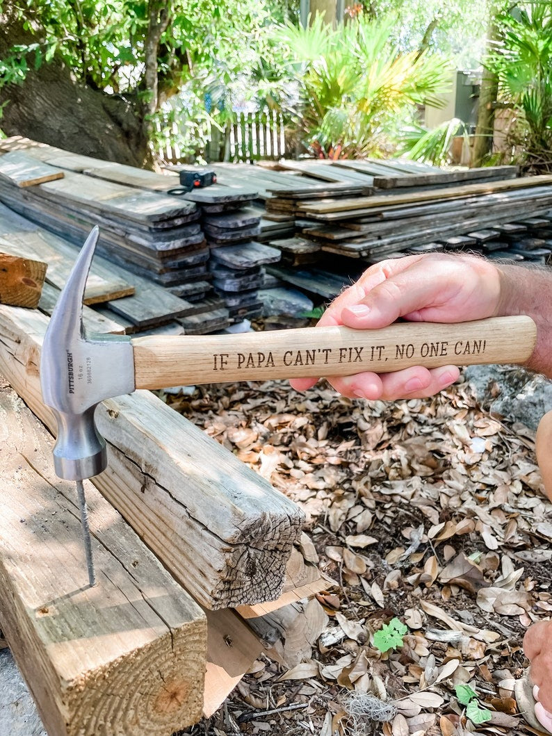 CraftBond Personalized Hammer & Tape Set | Custom hammer and measuring tape for practical and meaningful gifts