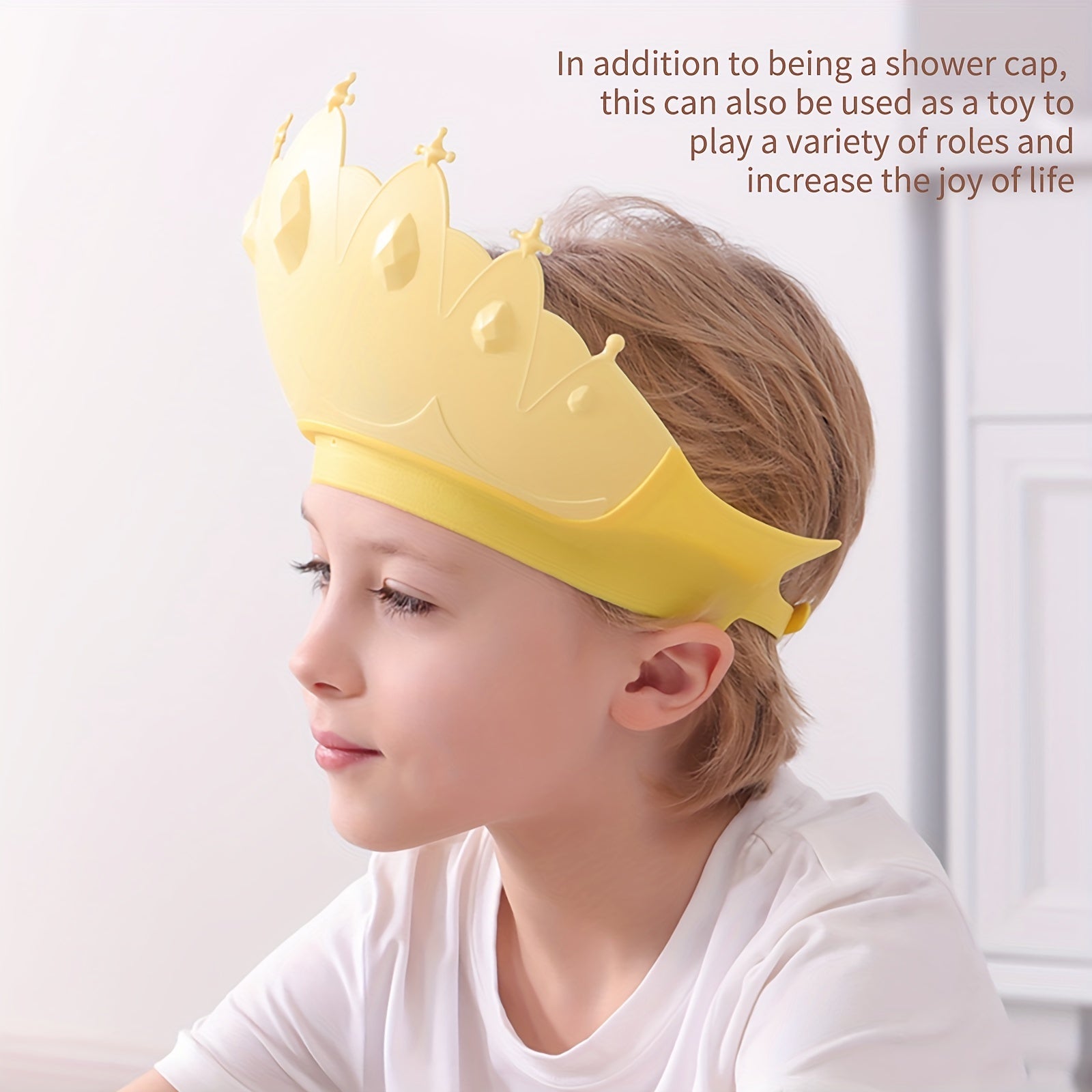Shower Cap for Children with Ear Protection - Waterproof and Adjustable Bathing Cap for Safe Bathing