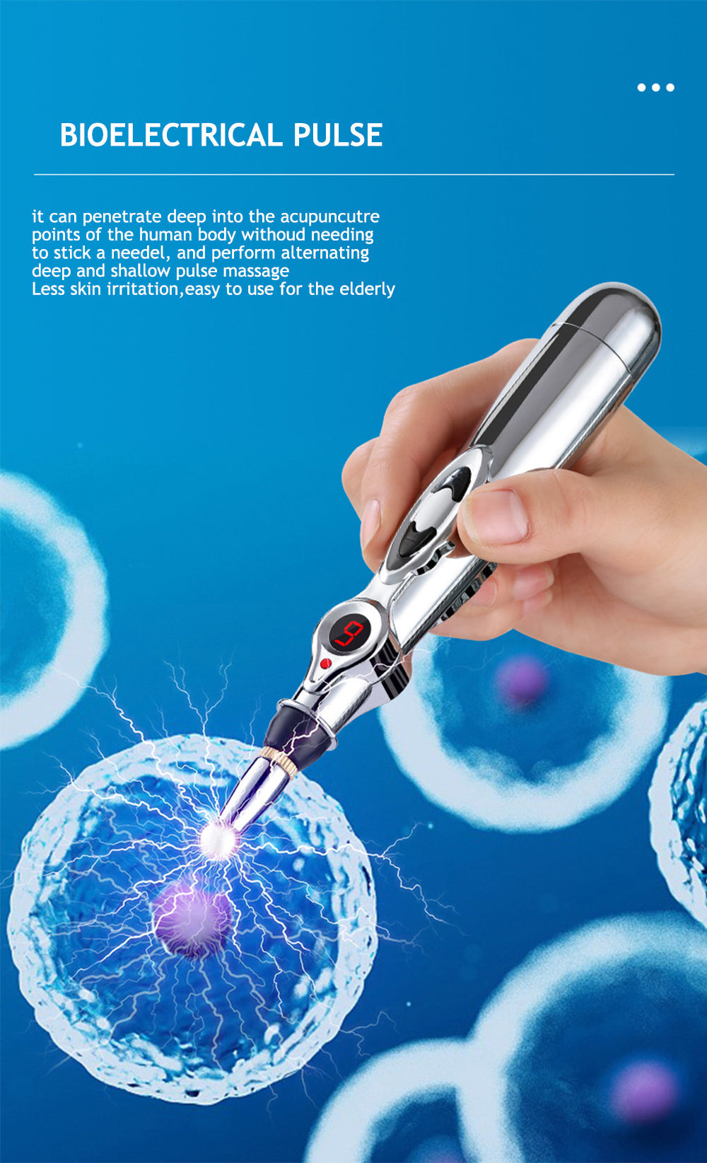 Electronic Acupuncture Pen - Meridian Energy Massage Pen for Pain Relief