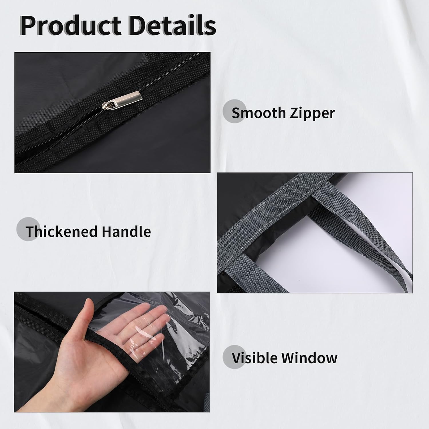 Long Dress Storage Cover – 180 cm Garment Bag with Zip and Viewing Window (Buy 1, Get 1 FREE)